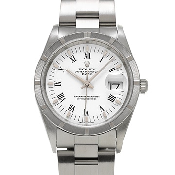 ロレックス オイスターパーペチュアル デイト 15210 ホワイト メンズ 時計 【中古】【wristwatch】