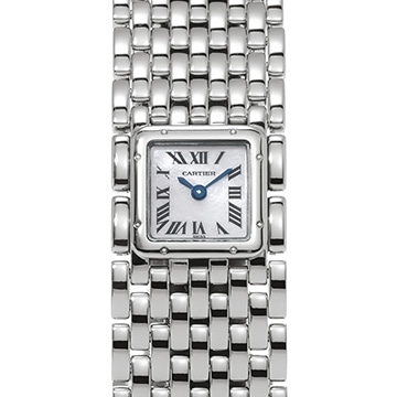 カルティエ パンテール リュバン W61001T9 ホワイトシェル レディース 時計 【中古】【wristwatch】