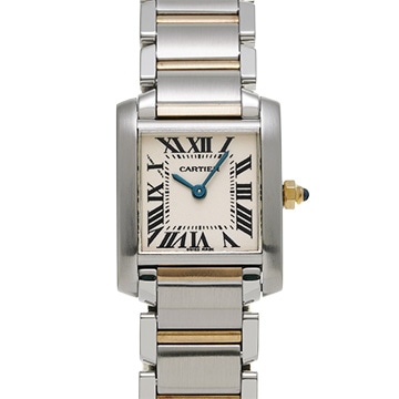 カルティエ タンク フランセーズ SM W51007Q4 シルバー レディース 時計 【中古】【wristwatch】
