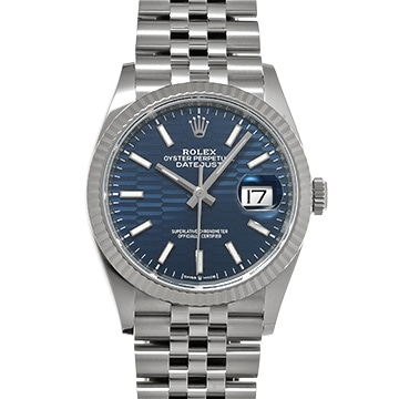 ロレックス デイトジャスト 36 126234 ブルーフルーテッドモチーフ メンズ 時計 【中古】【wristwatch】
