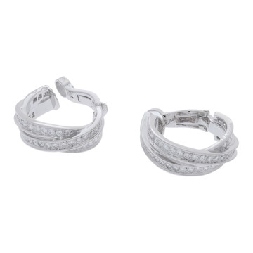 カルティエ スリーバングルズ イヤリング シルバー K18ホワイトゴールド WG レディース ジュエリー 【中古】【jewelry】