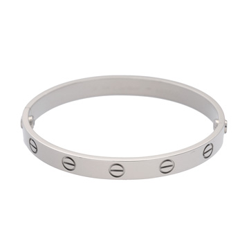 カルティエ ラブブレスレット #16 シルバー K18ホワイトゴールド WG レディース ジュエリー 【中古】【jewelry】