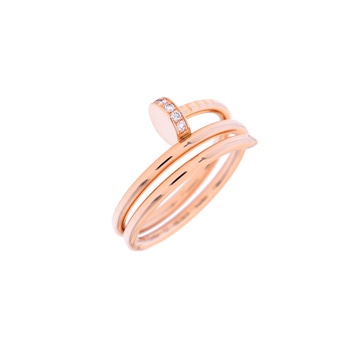 カルティエ ジュストアンクル リング ダブル #52 ゴールド K18ピンクゴールド PG レディース ジュエリー 【中古】【jewelry】