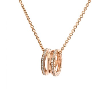 ブルガリ B.ZERO1デザインレジェンドネックレス ゴールド K18ピンクゴールド PG レディース ジュエリー 【中古】【jewelry】