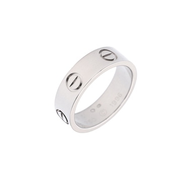 カルティエ ラブリング #51 シルバー K18ホワイトゴールド WG レディース ジュエリー 【中古】【jewelry】