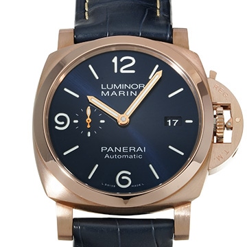 パネライ ルミノールマリーナ ゴールドテック  PAM01112 ブルー メンズ 時計 【中古】【wristwatch】