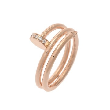 カルティエ ジュストアンクル リング ダブル #51 ゴールド K18ピンクゴールド PG レディース ジュエリー 【中古】【jewelry】