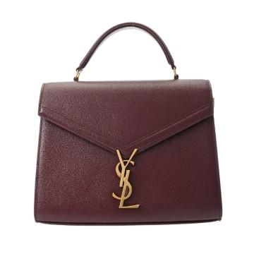 サンローラン カサンドラ トップハンドル ミディアム ボルドー YSL578000 グレインドエンボスレザー レディース バッグ 【中古】【bag】
