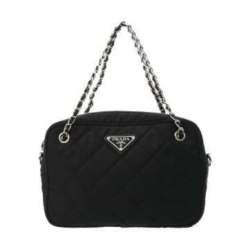 プラダ 2Wayチェーンハンドバッグ ブラック 1BH910 ナイロン レディース バッグ 【中古】【bag】