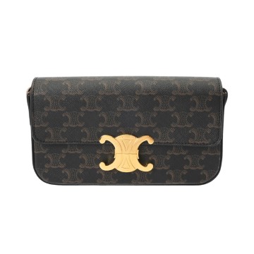 セリーヌ クロード タン 194142CUZ. 04LU トリオンフキャンバス/カーフ レディース バッグ 【中古】【bag】