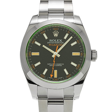 ロレックス ミルガウス 116400GV ブラック メンズ 時計 【中古】【wristwatch】