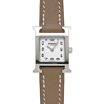エルメス Hウォッチ ミニ HH1.110.227 ホワイト レディース 時計 【中古】【wristwatch】