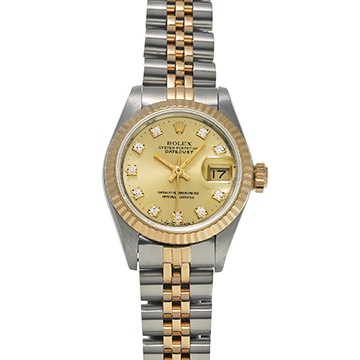 ロレックス デイトジャスト 26 69173G シャンパン/ダイヤモンド レディース 時計 【中古】【wristwatch】