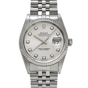 ロレックス デイトジャスト 16234G シルバー/ダイヤモンド メンズ 時計 【中古】【wristwatch】