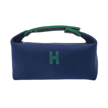 エルメス バス用ポーチ ブリッド ア ブラック PM マリン コットンキャンバス レディース バッグ 【新品】【bag】