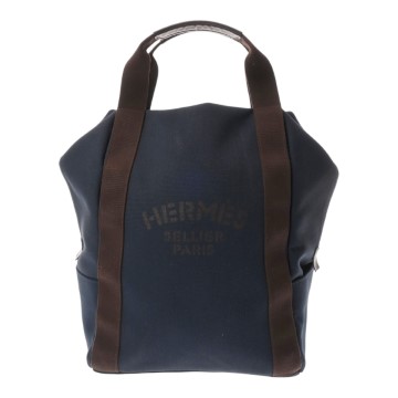 エルメス バッグ グルーム ブルーネイビー/フー ナイロン62%/綿26%/ポリウレタン12% ユニセックス バッグ 【中古】【bag】