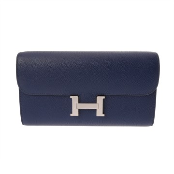 エルメス コンスタンスロング トゥーゴー ブルーサフィール ヴォーエプソン ユニセックス 財布 【中古】【purse】