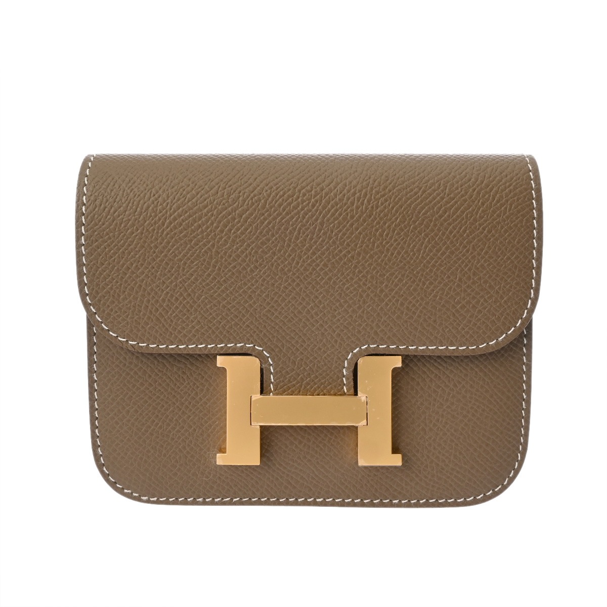 エルメス コンスタンス スリム エトゥープ ヴォーエプソン レディース 財布 【未使用】【purse】