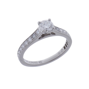 ヴァン クリーフ&アーペル ロマンスソリティア リング #45 0.31ct シルバー VCARG27645 Pt950プラチナ レディース ジュエリー 【中古】【jewelry】