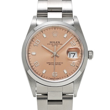 ロレックス オイスターパーペチュアル デイト 15200 ピンク メンズ 時計 【中古】【wristwatch】