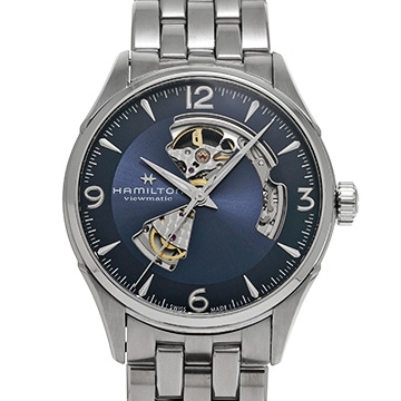 ハミルトン ジャズマスター オープンハート H32705141 ブルー メンズ 時計 【中古】【wristwatch】