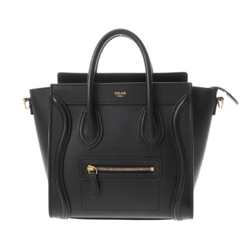 セリーヌ ラゲージ ナノ ブラック 189243HSC.38NO カーフ レディース バッグ 【中古】【bag】