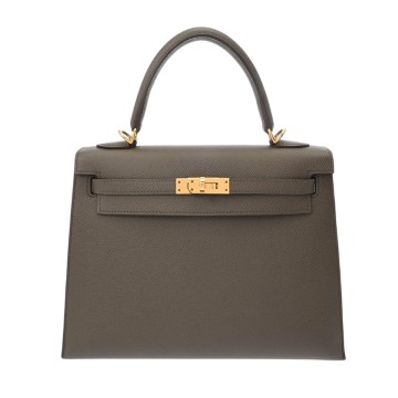 エルメス ケリー25 外縫い エタン ヴォーエプソン レディース バッグ 【中古】【bag】