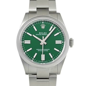 ロレックス オイスターパーペチュアル 41 134300 グリーン メンズ 時計 【新品】【wristwatch】