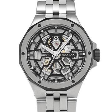 エドックス デルフィン メカノ オートマティック 85303-3NM-NBG スケルトン メンズ 時計 【中古】【wristwatch】