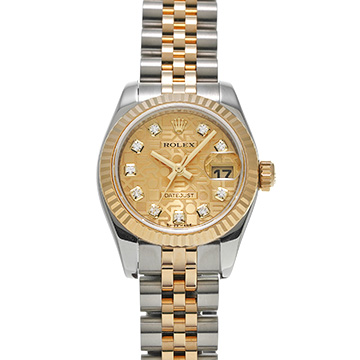 ロレックス デイトジャスト 26 179173G シャンパンコンピュータ/ダイヤモンド レディース 時計 【中古】【wristwatch】