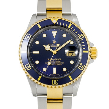 ロレックス サブマリーナ デイト 16613 ブルー メンズ 時計 【中古】【wristwatch】