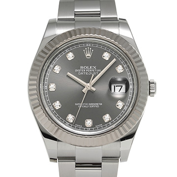 ロレックス デイトジャストII 116334G グレー/ダイヤモンド メンズ 時計 【中古】【wristwatch】