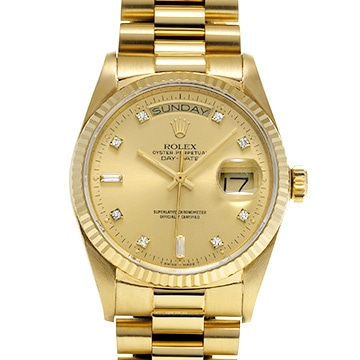 ロレックス デイデイト 18038A シャンパン/ダイヤモンド メンズ 時計 【中古】【wristwatch】