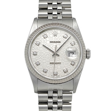 ロレックス デイトジャスト 16234G シルバーコンピュータ/ダイヤモンド メンズ 時計 【中古】【wristwatch】