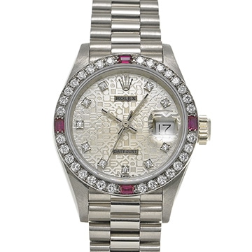 ロレックス デイトジャスト 69069G シルバーコンピュータ/ダイヤモンド レディース 時計 【中古】【wristwatch】