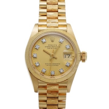 ロレックス デイトジャスト 6927 シャンパン/ダイヤモンド レディース 時計 【中古】【wristwatch】