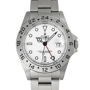 ロレックス エクスプローラーII 16570 ホワイト メンズ 時計 【中古】【wristwatch】