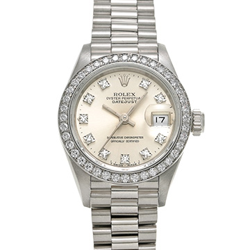 ロレックス デイトジャスト 26 69136G シルバー/ダイヤモンド レディース 時計 【中古】【wristwatch】