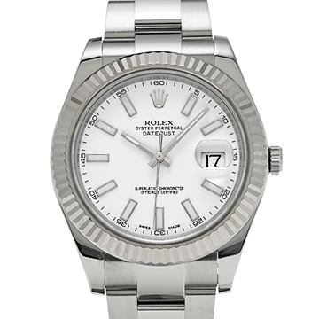 ロレックス デイトジャスト II 116334 ホワイト メンズ 時計 【中古】【wristwatch】