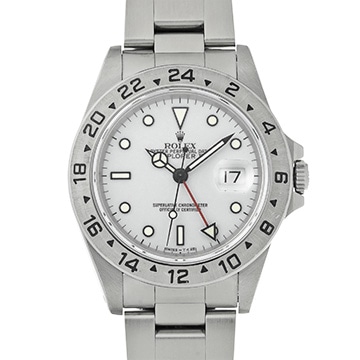 ロレックス エクスプローラーII 16570 ホワイト メンズ 時計 【中古】【wristwatch】