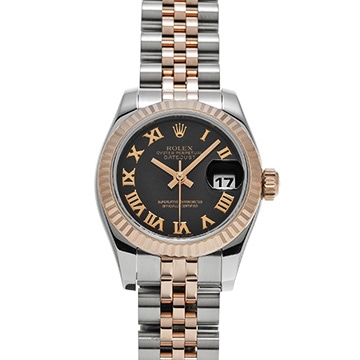 ロレックス デイトジャスト 179171 ブラック レディース 時計 【中古】【wristwatch】