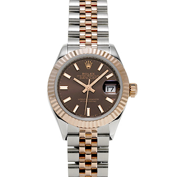 ロレックス デイトジャスト レディ 28 279171 チョコレートブラウン レディース 時計 【中古】【wristwatch】