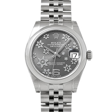 ロレックス デイトジャスト 178240 グレーフラワー ユニセックス 時計 【中古】【wristwatch】