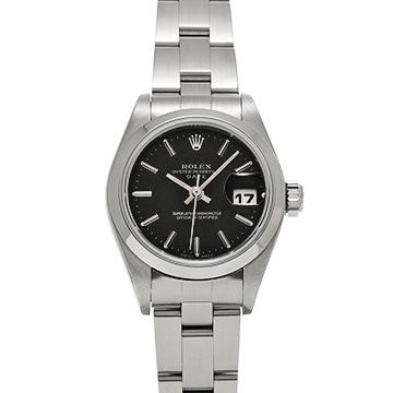 ロレックス オイスターパーペチュアル デイト 79160 ブラック レディース 時計 【中古】【wristwatch】