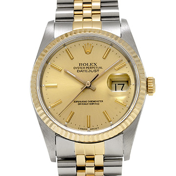 ロレックス デイトジャスト 36 16233 シャンパン メンズ 時計 【中古】【wristwatch】