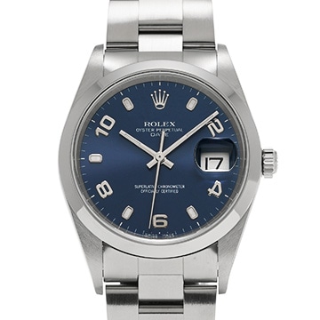 ロレックス オイスターパーペチュアル デイト 15200 ブルー メンズ 時計 【中古】【wristwatch】