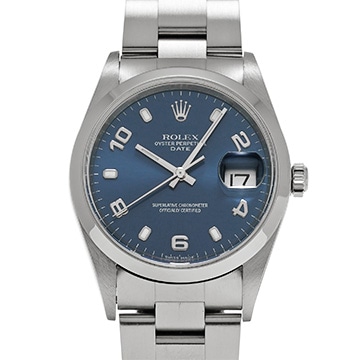 ロレックス オイスターパーペチュアル デイト 15200 ブルー メンズ 時計 【中古】【wristwatch】