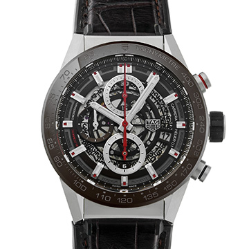 タグ ホイヤー カレラ キャリバーホイヤー01 クロノグラフ CAR201U.FC6405 ブラウン メンズ 時計 【中古】【wristwatch】