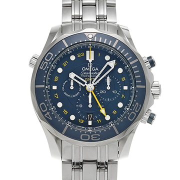 オメガ シーマスター ダイバー300M コーアクシャル GMT クロノグラフ 212.30.44.52.03.001 ブルー メンズ 時計 【中古】【wristwatch】