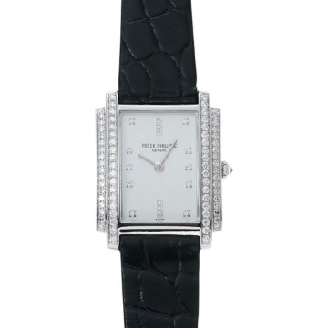 パテック フィリップ ゴンドーロ 4825/100G-001 ホワイト/ダイヤモンド レディース 時計 【中古】【wristwatch】